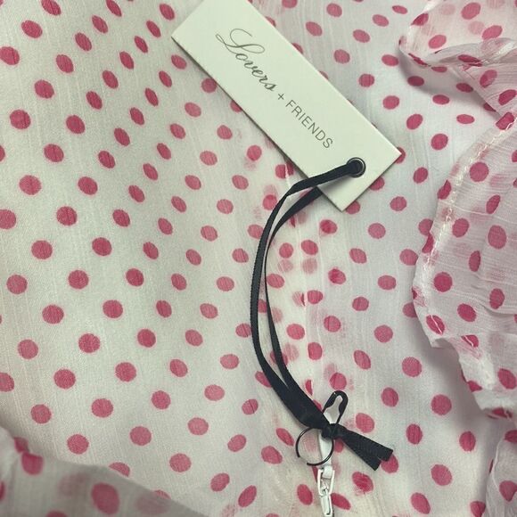 Lovers + Friends Women’s Suffolk Skirt in Lipstick Dot size Small $128 NWT (6-3) - Picture 5 of 7